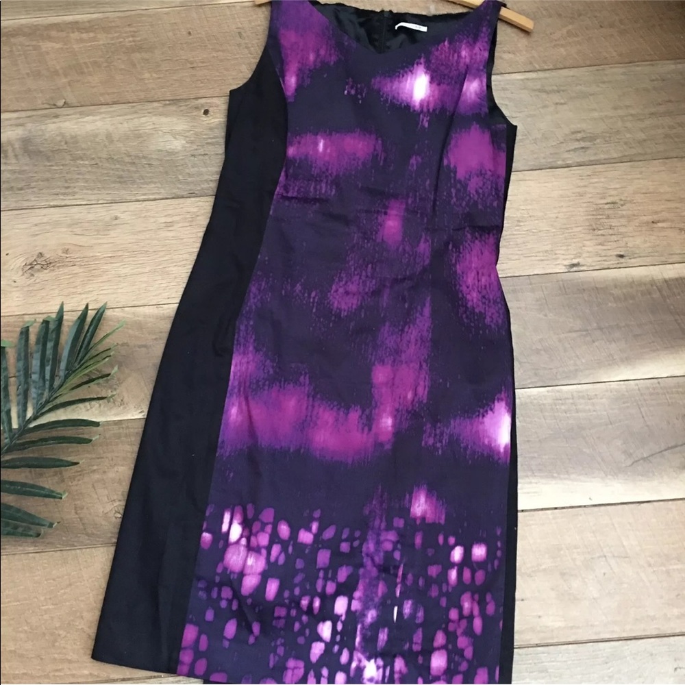 Tahari Galaxy sheath purple dress size 10